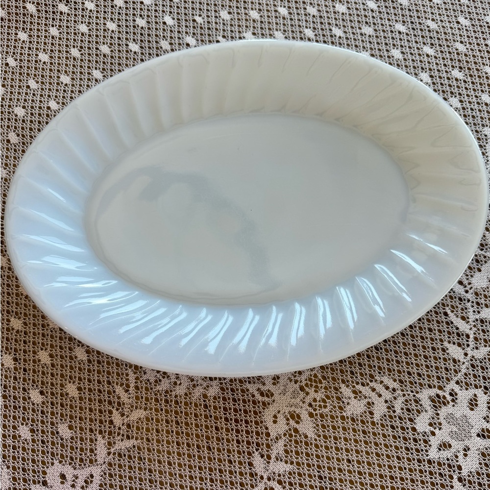 Fire King Pink Swirl 11" Platter